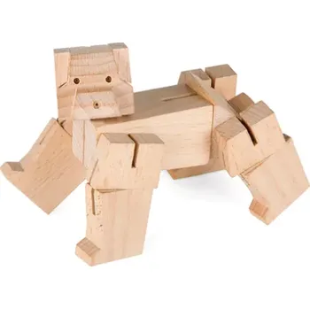 Dřevěná hračka Medvěď v kostce