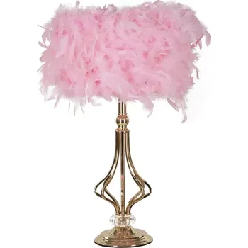 Lampička Stolní lampa Tarty 54 cm růžovo-zlatá