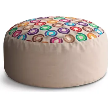 Taburet Sablio Taburet Circle Barevné spirály: 38x48 cm