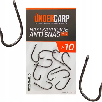 Rybářský háček Háčky na zem s protihrotem, Háčky na kapry Undercarp 10 ks