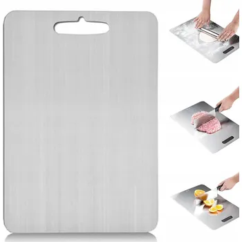 Kuchyňské prkénko PRKÉNKO NA KRÁJENÍ Z NEREZOVÉ OCELI ROBUSTNÍ HYGIENICKÉ 46x30 cm 1,7 mm