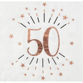 Papírový ubrousek Ubrousky k padesátým narozeninám 33 cm 10 ks