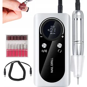 SADA BEZDRÁTOVÉ BRUSKA NA MANIKÚRU A PEDIKÚRU NEHTŮ + 6 FRÉZ