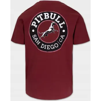 Tričko Pitbull San Diego Ca Black 170 burgundy XL