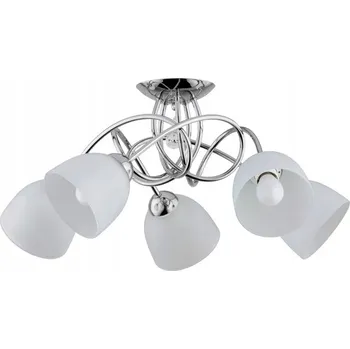 Lampa lustr chrom moderní skleněná stínidla BALENA 28705