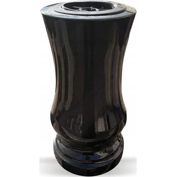 Váza Váza na hřbitov Idealstone granitová černá 28 cm x 15 cm