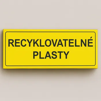 Venkovní odpadkový koš Tříděný odpad Recyklovatelné plasty Plast 290 x 100 mm tl. 0.5 mm - Kód: 02084