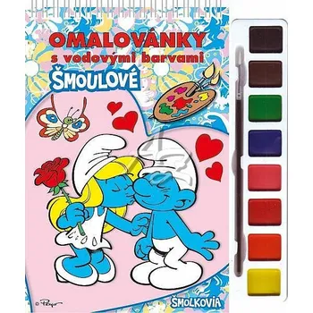omalovánky Akim Omalovánky s barvami a štětcem Šmoulové