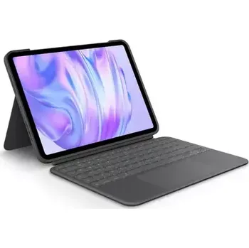 Pouzdro na mobilní telefon Logitech Combo Touch ochranný kryt s klávesnicí UK pro Apple iPad Pro 11" (M4 a M5) šedá (920-012777)