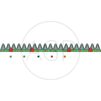Pracovní nůž Nůž žací lišty ESM o délce 1070 mm s počtem 21 čepelí, ZT 2+3 / 8+9