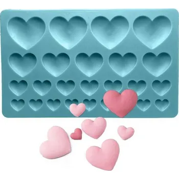Přisada na vaření a pečení Silikonová formička srdíčka - Cakesicq | Cukrářské potřeby