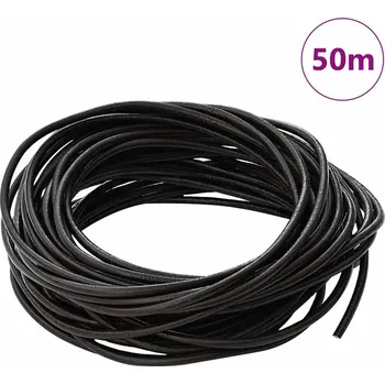 Vázací drát vidaXL Kožený provázek Tmavě hnědá Ø2,5 mm x 50 m Kůže