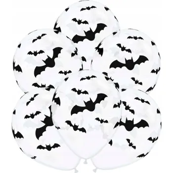 Balónek Balónky "Netopýři", průhledné, Qualatex, 11", 6 ks