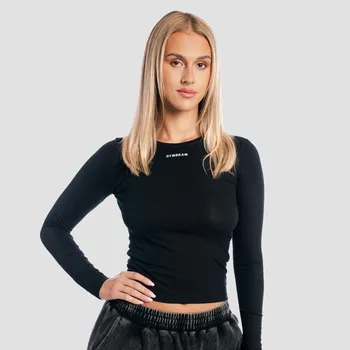 Pánské tričko GymBeam Women‘s Aura Long Sleeve T-Shirt Black XXL černá