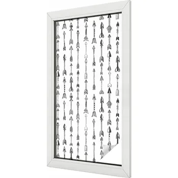 Okenní dekorace Samolepicí Mléčná fólie na okno, geometrické šípy, 50x100 cm