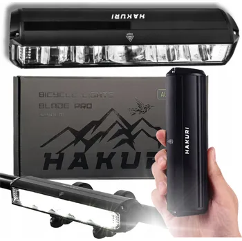 Cyklosvítilna Přední světlo na kolo Hakuri černé 3250 lm USB, 4 režimy svícení