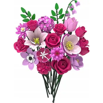 ostatní stavebnice STAVEBNICE KVĚTINY KYTICE RŮŽE VĚČNÁ OZDOBNÉ JAKO DÁREK DEKORACE DO DOMU