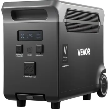 Příslušenství ke karavanu Vevor Přídavná baterie LiFePO4 3840Wh pro napájecí stanici, 3 výstupy