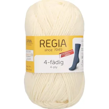 Příze Regia 4-Ply Uni 1992 Přírodní 210m/50g (Ponožková příze Regia Uni 4-Ply 1992 Natur)