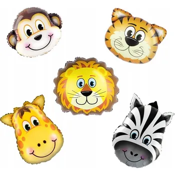 Balónek Balónky zvířátka ze ZOO - lev, na narozeniny, Afrika, 5 ks