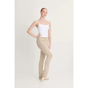 Dámský overall Intermezzo,Zahřívací kalhoty s vysokým pasem 5562, béžová L
