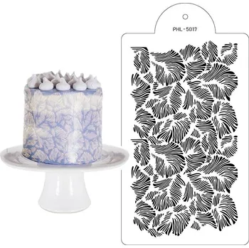 Stencil šablona peříčka 40x21cm - Cakesicq | Cukrářské potřeby