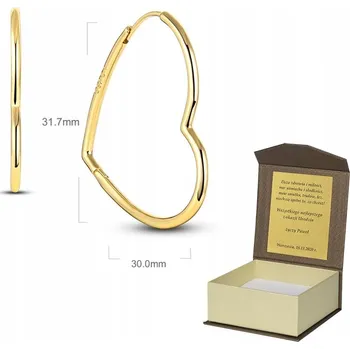 Náušnice Zlaté náušnice stříbro pozlacené náušnice srdce SRDCE LOVE K259