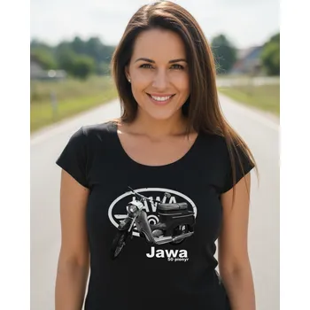 Dámské tričko STRIKER Dámské tričko Jawa pionýr Barva: Černá, Velikost: XS