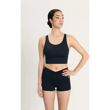 Dívčí oblečení Intermezzo,Fitness crop top 6654, černá 116-128