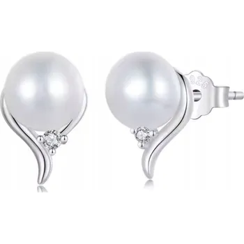 Náušnice Stříbrné náušnice stříbro 925 s perličkou, sladkovodní perla ze stříbra S925