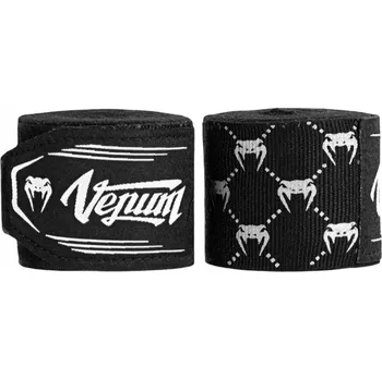 Boxerské rukavice Omotávky / Bandáže boxerské VENUM KONTAKT MONOGRAM 2,5m Černé vel. UNIVERZÁLNÍ