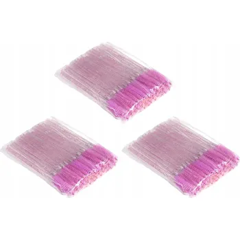 Přípravek na oči Kartáčky na Řasy a Obočí Spirálky Na Jedno Použití Třpytivé Fuchsia 3x50 ks
