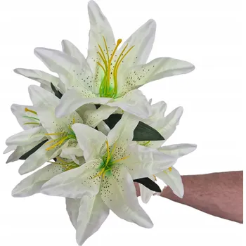 umělá květina LILIA Kytice Umělý Květ 9 květů LILIE větvičky 48 cm