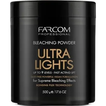 Příslušenství k barvení vlasů 2ks FARCOM POWDER ULTRA LIGHTS 500G + zdarma K-time lak 500ml