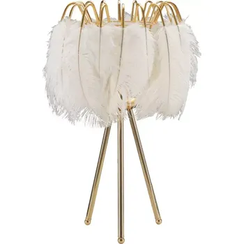 Lampička Stolní lampa Feather Stand 60 cm bílo-zlatá