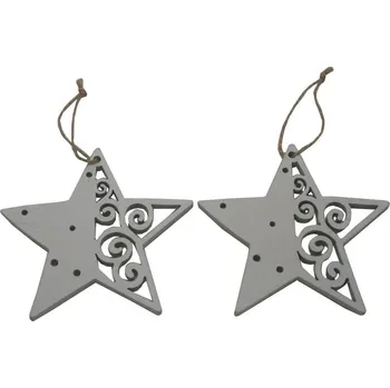 Vánoční dekorace Dekorace závěsná hvězdy 10 cm -2 ks 3001325