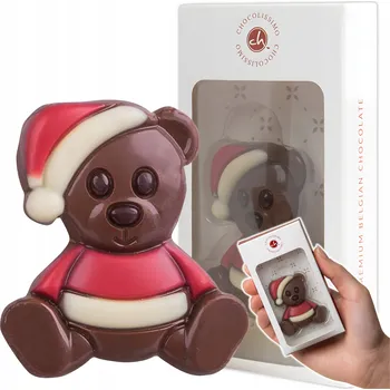 Čokoláda Lahodná vánoční figurka z mléčné čokolády - Medvídek