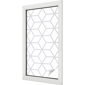 Okenní dekorace Zastiňovací Fólie Mléčná Dekorativní na Okno Bílá mozaika 50x100 cm