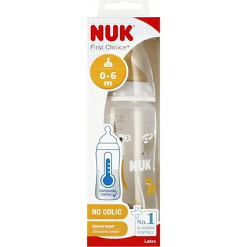 dudlíky NUK Antikoliková Láhev FC+ s Ukazatelem Teploty 300ml + Dudlík 0-6m