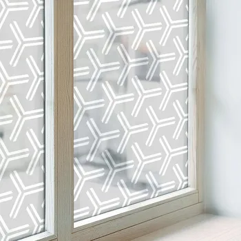 Polep vozidla Samolepicí Mléčná fólie na okno se vzorem geometrických pruhů 100x116 cm