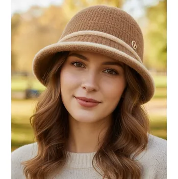 Klobouk Agrafka klobouk bucket hnědý velikost 57