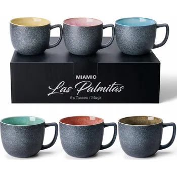 Keramické hrnky šálky na kávu a čaj 470 ml SADA 6 ks