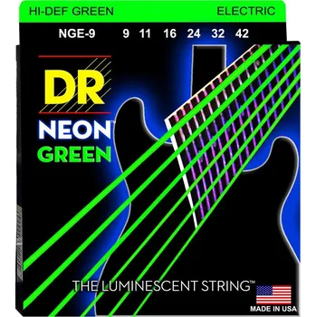 Struna pro kytaru a smyčcový nástroj DR Strings Neon Green NGE-9