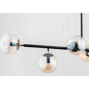 Moderní závěsné svítidlo SERGIO 6xE14 výška 78 cm | černé