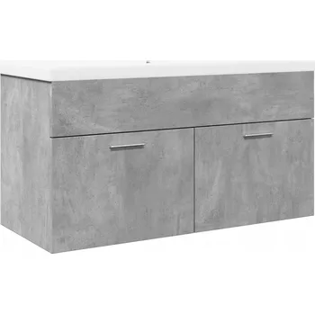 Koupelnový nábytek Koupelnová skříňka s vestavěným umyvadlem, betonová šedá