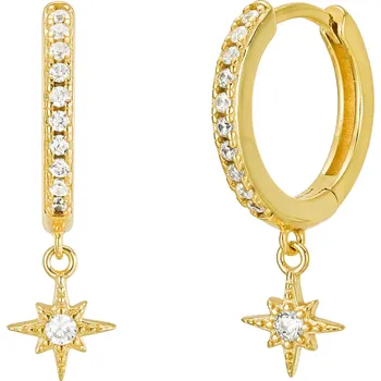 Souprava šperků Atreya Atreya Kruhové pozlacené náušnice ze stříbra Serene Nightfall - Nová Prémiová edice Množství: 1 samostatný kus