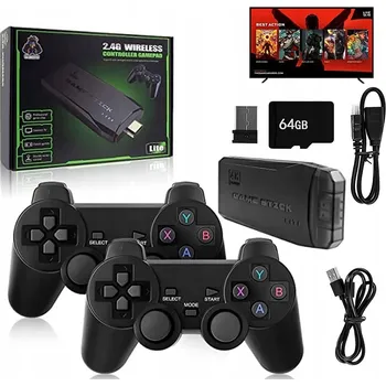 Herní konzole Bezdrátová HDMI Retro Herní Konzole 4K ULTRA HD 20000 her + 2 ovladače