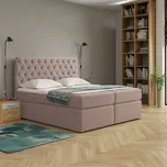 Eka Kontinentální čalouněná postel Luxurious - Cassablanca (160x200 cm) Barva látky Trinity: (2306) Světlá hnědá