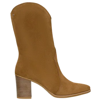 Dámské polobotky Hnědé Semišové Kovbojské Boty Dámské Na Podpatku Wojas 5531762 41