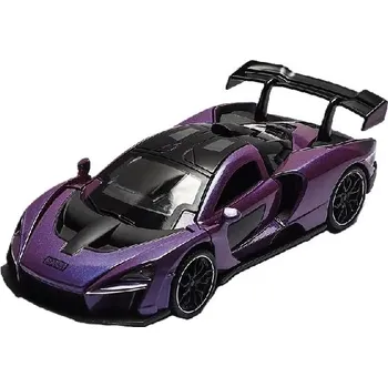 autíčko McLaren Senna kovový model hračka na baterie světla zvuk 1:32 Fialová